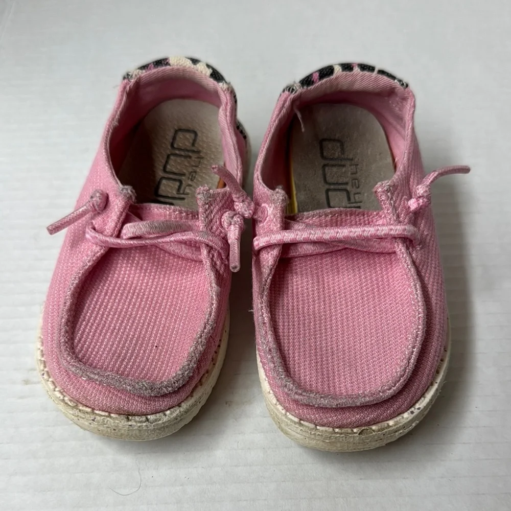 Hey Dude Kids Pink Leopard Print K8 Shoes